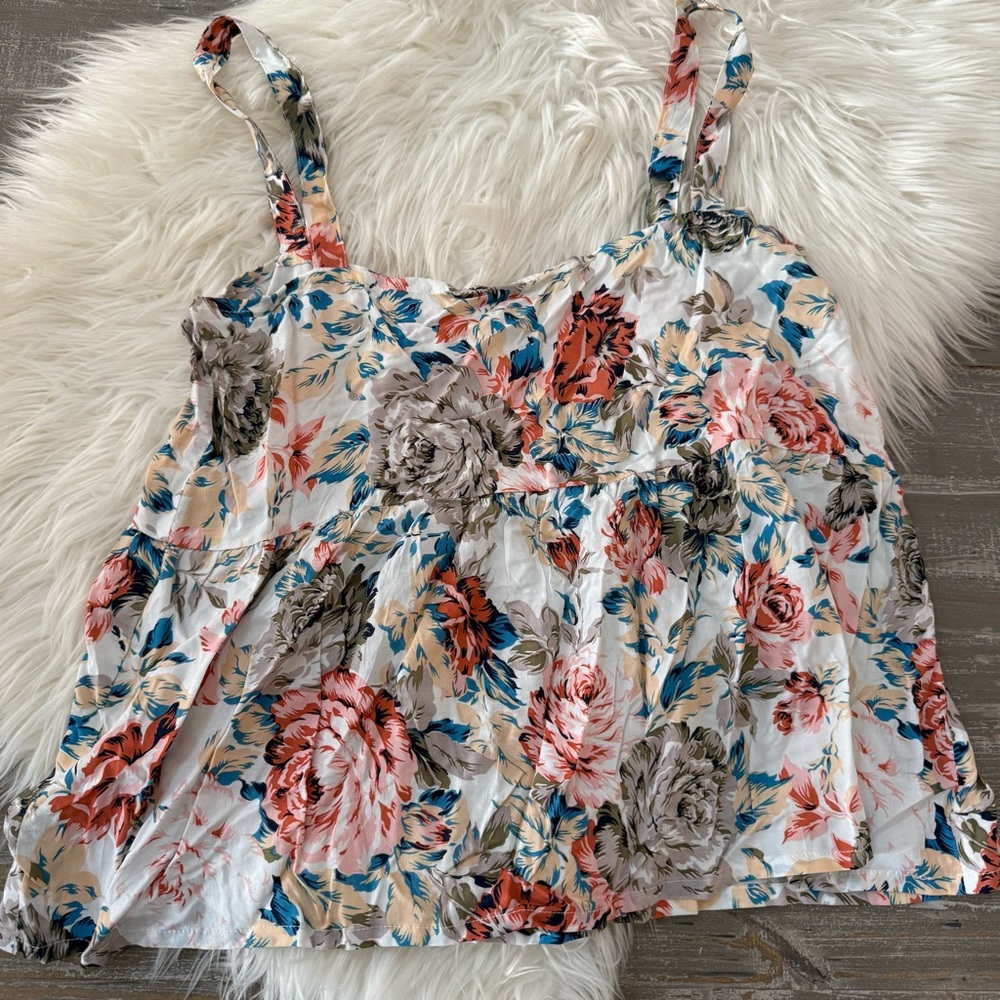 Auguste the Label Floral Babydoll Tank Top